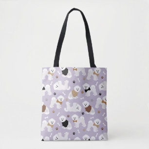 Os et pattes de Bichon Frise Purple Sac fourre-tou