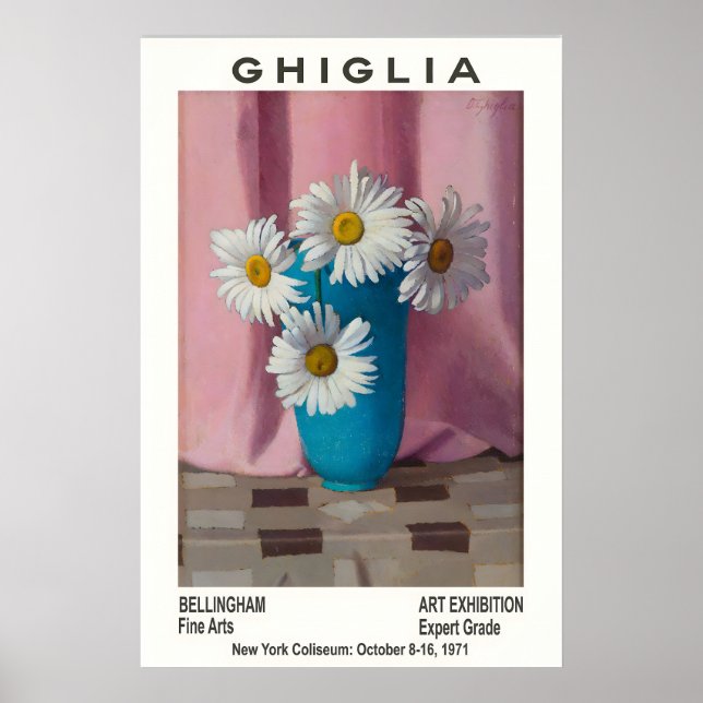 Oscar Ghiglia Floral Art Exhibition Poster (Devant)