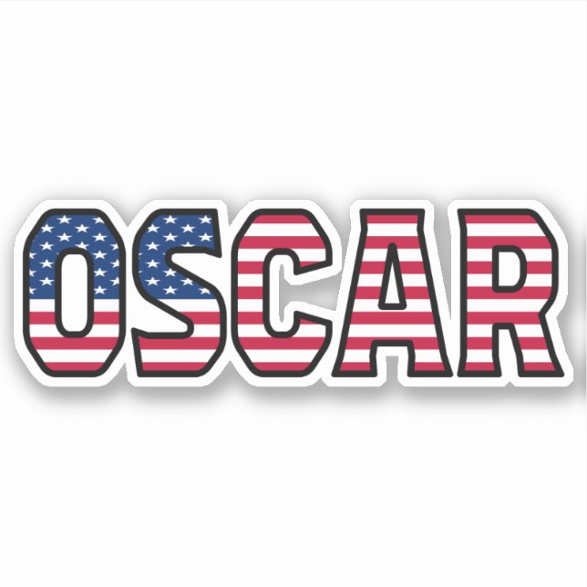 Oscar Prénom USA Sticker Stickerset (Devant)