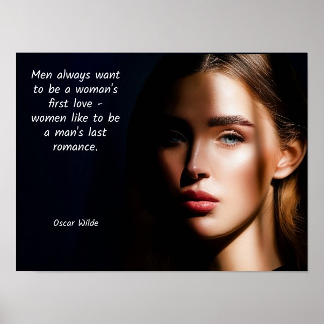 Oscar Wilde — citation art Dernier Romance Poster (Devant)