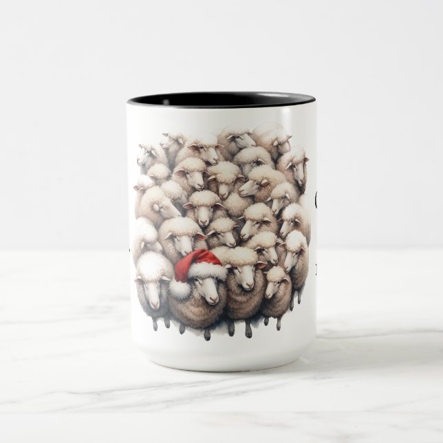 Oser être différent mouton Noël café Mug (Centre)
