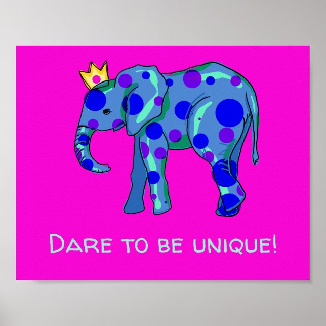 Oser être unique Elephant Poster (Devant)