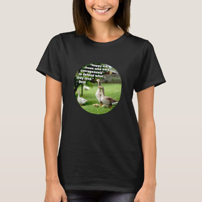 Osez Courageusement (foncé) T-shirt (Devant)