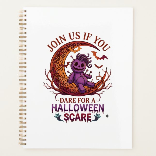 Osez Halloween Épouvante Violet Poupée Vaudou Croi (Devant)