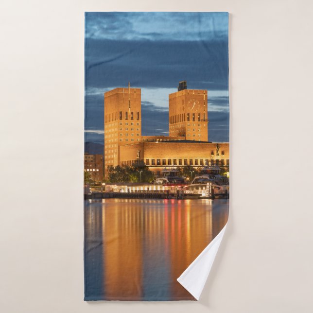Oslo City Hall Norvège (Serviette de bain)