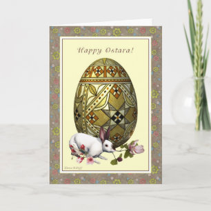 Ostara heureux - carte vierge de note de fleurs de