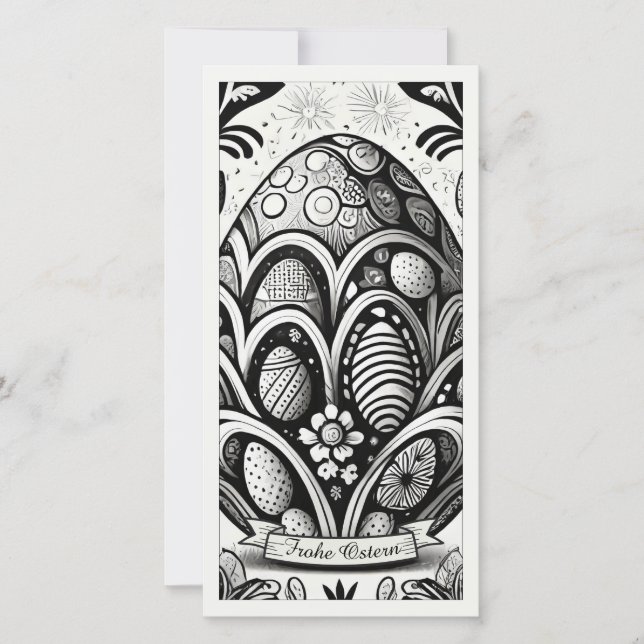 Ostermonochrome Cartoon mit Ostéréier 10756 (Devant)