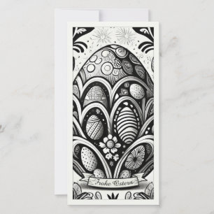 Ostermonochrome Cartoon mit Ostéréier 10756