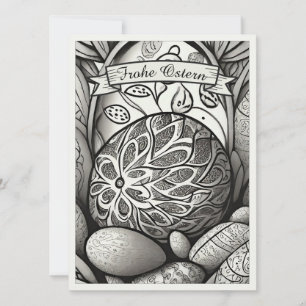 Ostermonochrome Cartoon mit Ostéréier 97330