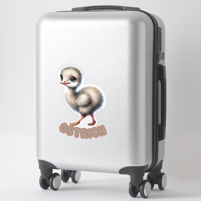 OSTRICH - STICKER DE NURSERY (Sur valise)
