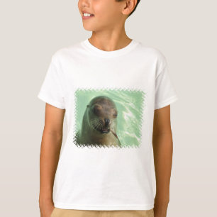 Otarie avec le T-shirt d'enfant de poissons