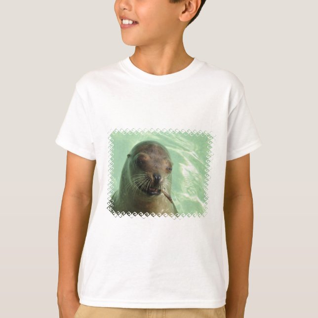 Otarie avec le T-shirt d'enfant de poissons (Devant)