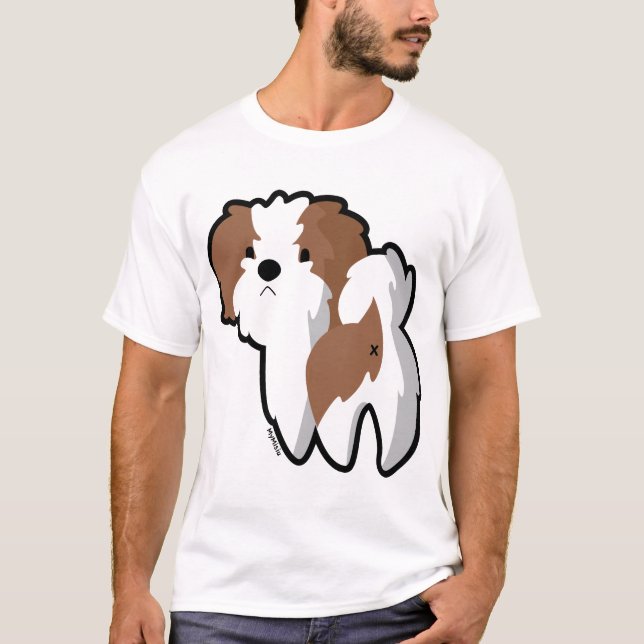 Otis ce T-shirt de rayure de Shih Tzu (Devant)