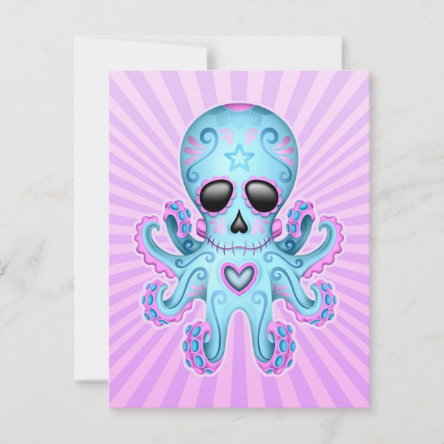 Otopus Zombie au crâne de sucre - bleu pourpre (Devant)