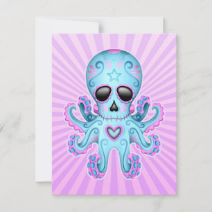 Otopus Zombie au crâne de sucre - bleu pourpre