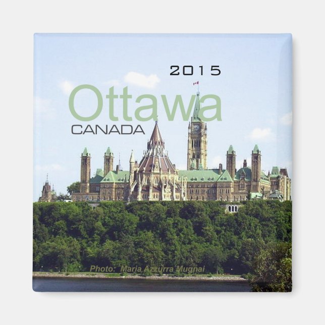 Ottawa Canada Travel Frigo Magnet Changement d'ann (Devant)
