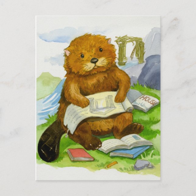 Otter aime lire Carte postale (Devant)