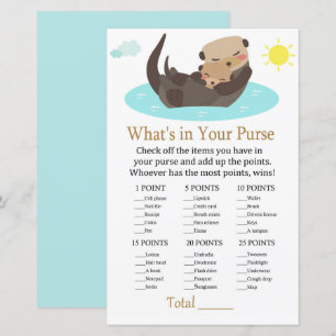 Otter Ce qui est dans votre baby shower de jeu de