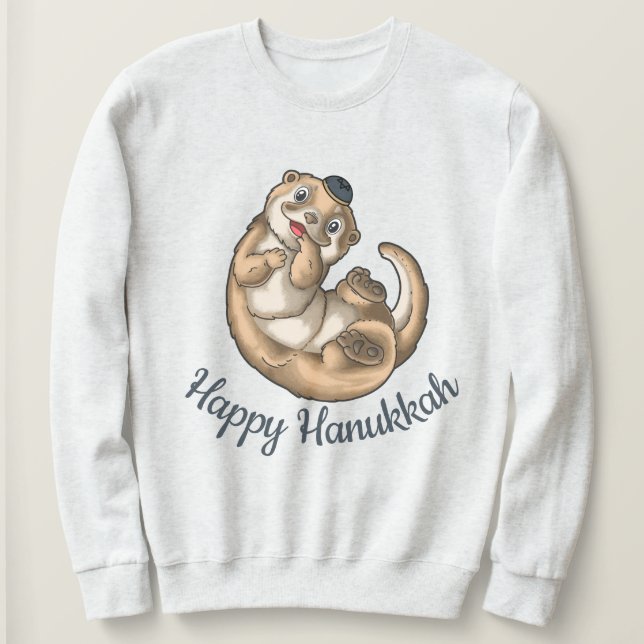 Otter Hanoukka T-Shirt Sweatshirt (Design devant)