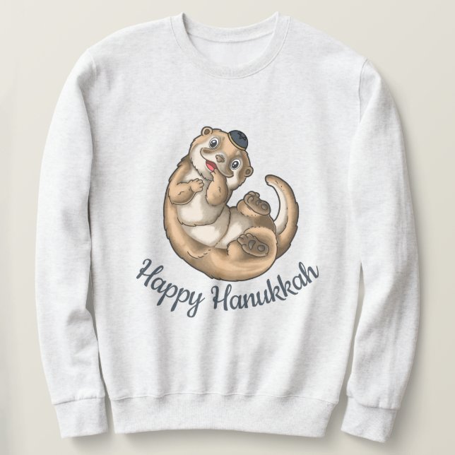 Otter Hanoukka T-Shirt Sweatshirt (Design devant)
