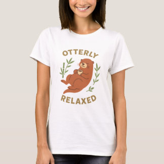 Otterly Relaxed – Cute Otter with Tea T-Shirt