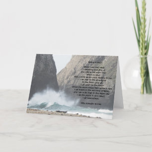 Où est Dieu ? Carte vierge inspirée de poème