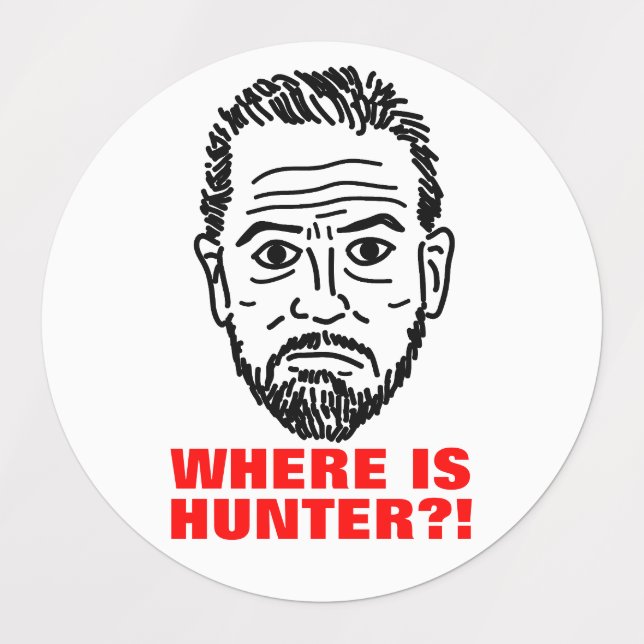 Où est Hunter étiquette imperméable autocollant 15 (Design 1)