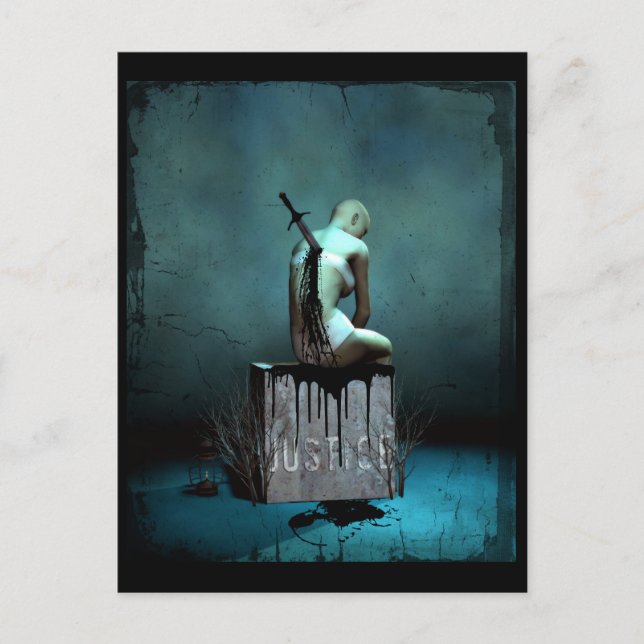 Où Est La Carte Postale Justice Gothique Art (Devant)