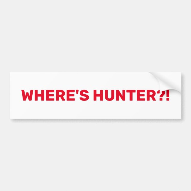 Où est le chasseur imprimé sur le bumper Sticker (Devant)