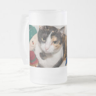 Où Est Le Chat Frosted Glass Beer Mug