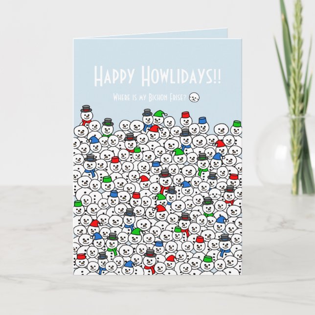 Où Est Ma Carte De Vacances Bichon Frise ? (Devant)