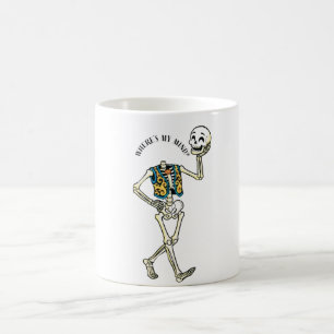 Où est ma tête Tasse de café drôle d'Halloween squ