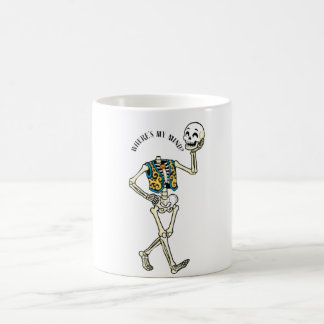 Où est ma tête Tasse de café drôle d'Halloween squ