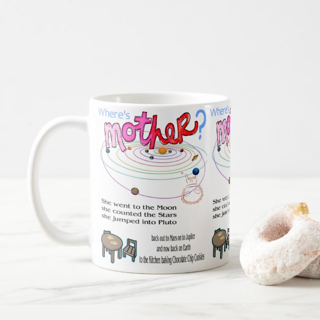Où est maman maman maman spéciale Mug (Avec donut)