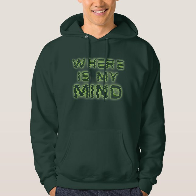 Où est mon esprit - Sweat à capuche Glitch Aesthet (Devant)