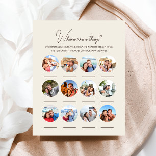 Où Étaient-Ils 12 Photo Mariage Jeu Fiançailles