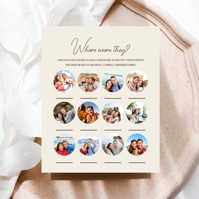 Où Étaient-Ils 12 Photo Mariage Jeu Fiançailles (Créateur téléchargé)