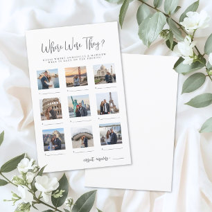 Où étaient-ils jeu de Baby Shower Mariée