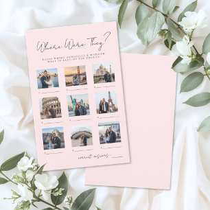 Où étaient-ils jeu de Baby Shower Rose pour la mar