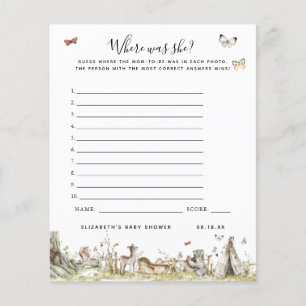Où était-elle Jeu Baby shower