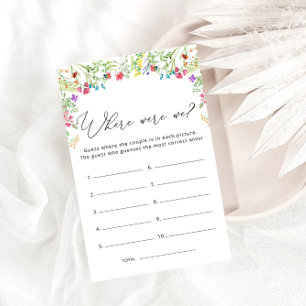Où Étions-Nous Fête des mariées Fleur sauvage Jeu