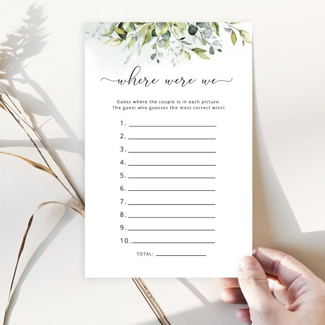 Où étions-nous le jeu de douche nuptiale (Créateur téléchargé)