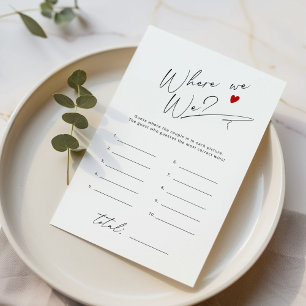 Où étions-nous Simple script nuptiale jeu de douch