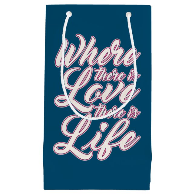 Où il y a l'amour Saint-Valentin | Sac cadeau (Devant)