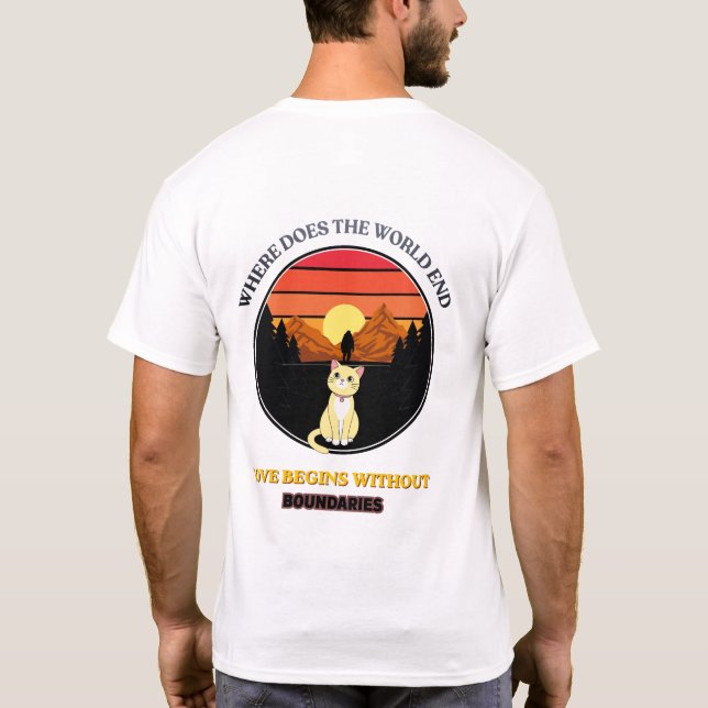 Où le monde se termine | T-shirt Rétro de Chat Mig (Dos)