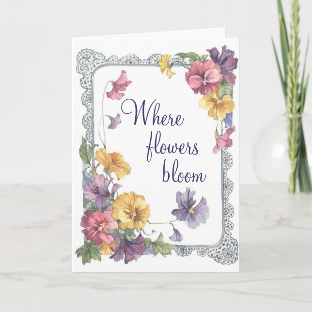 Où les fleurs fleurissent - Carte de voeux (Devant)