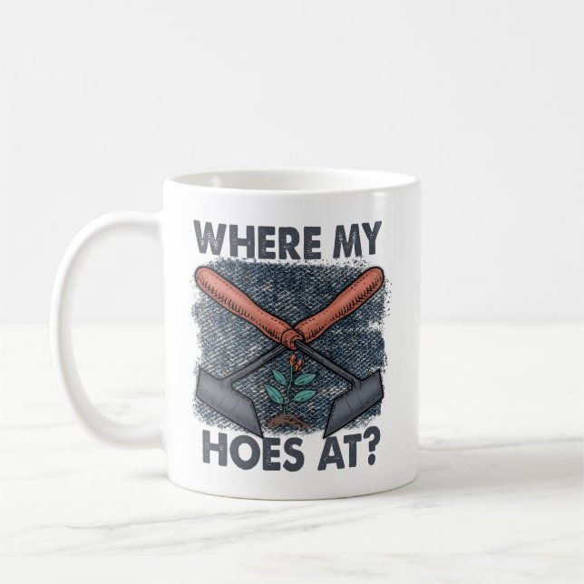 Où Mes Pieds À Funny Gardening Citer Mug (Gauche)