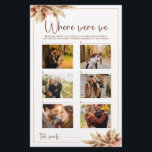 Où Nous Étions Jeu Automne Pampas Grass Couple Pho<br><div class="desc">Où étais-je Jeu Automne Pampas Grass Couple Photo Profitez de votre douche nuptiale ou fête de bachelorette avec cette carte de jeu personnalisable! Aquarelle bouquet tropical avec pampas sèches Ce jeu de douche nuptiale amusant est une excellente façon d'en apprendre plus sur le couple avant leur grande journée. COMMENT JOUER...</div>