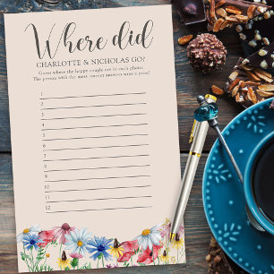 Où Sont-Ils Allés ? Fête des mariées fleur sauvage