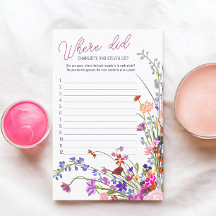 Où sont-ils allés fleurs sauvages jeu de douche de